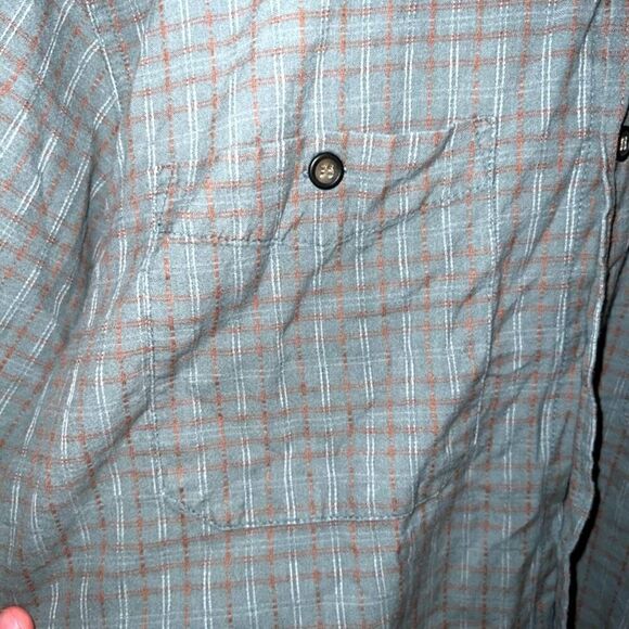 The Territory Ahead Blue and Orange Check Button Down Shirt Size L - Picture 5 of 11